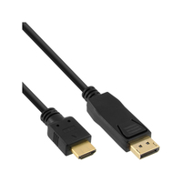 InLine 30er B-Pack DisplayPort / HDMI Konverter Kabel - schwarz - 2m - 2 m - Schwarz
