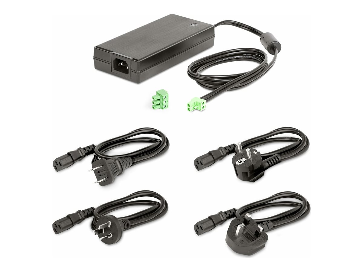 StarTech.com 160W Universal DC Power Adapter (24V/6.6A)
2-Wire Cord and 2/3-Pin Terminal Blocks
100-240V AC/DC External Power Supply for Industrial USB Hubs
NA/UK/EU/ANZ Cords - 4ft/1.2m DC Power Cord (160W-POWER-ADAPTER) - Netzteil - 158.4 Watt
