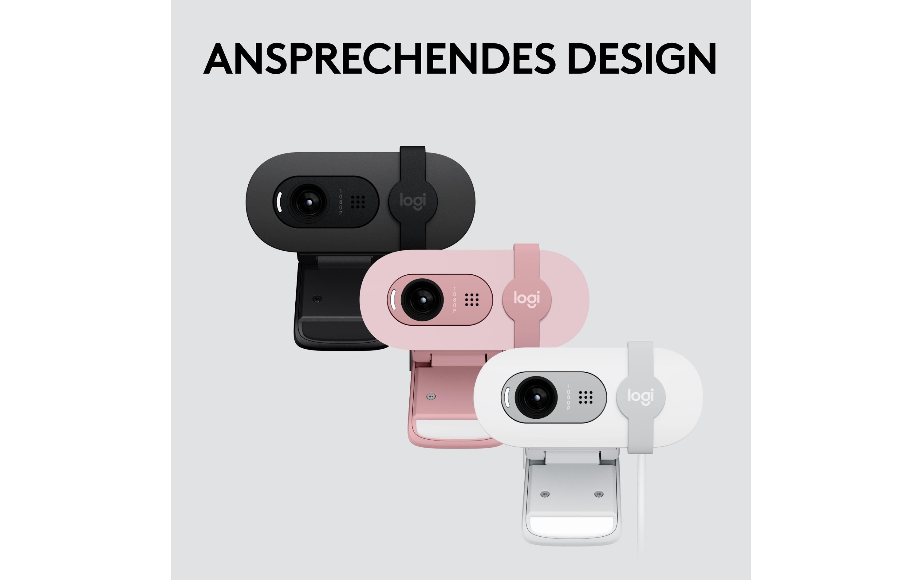 Logitech BRIO 100 - Webcam - Schwarz - 2 MP - 1920 x 1080 - 1080p, 720p - Audio - USB