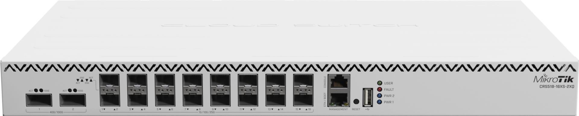 MikroTik SFP28 Switch CRS518-16XS-2XQ-RM 18 Port