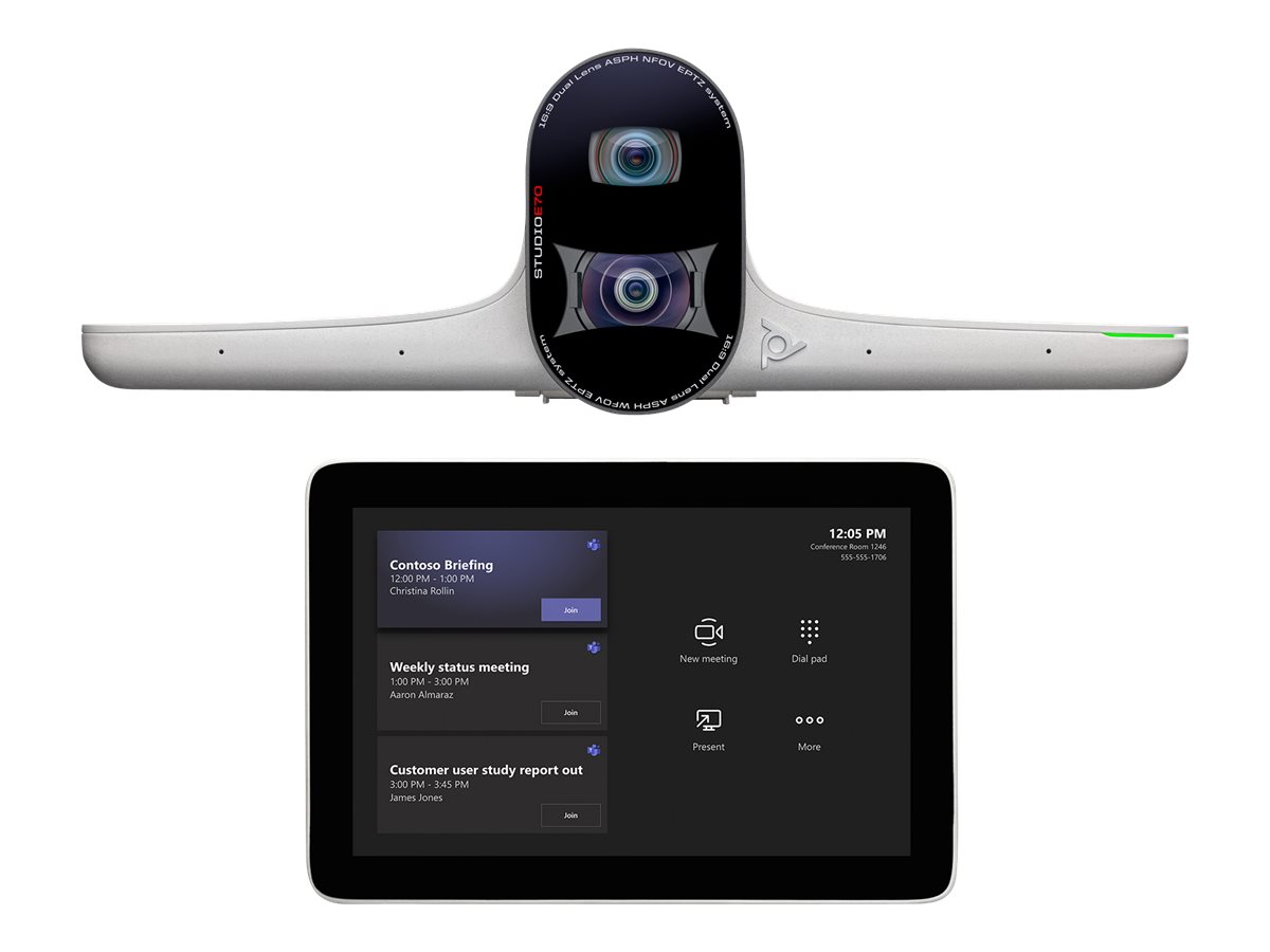 Poly Studio - Large Room Kit - Kit für Videokonferenzen (Touchscreen-Konsole, Poly Studio E70 Kamera) - kein PC