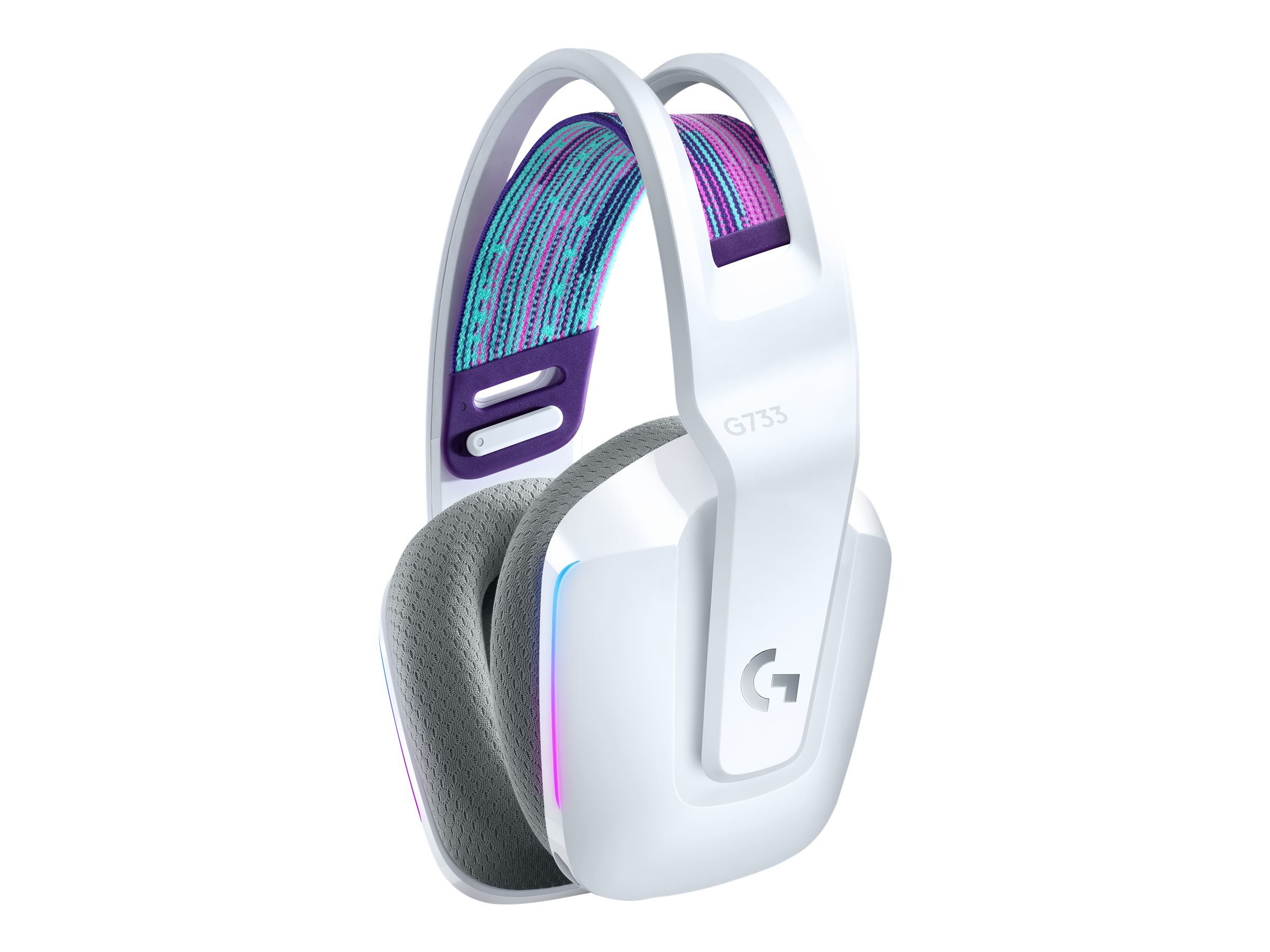 Logitech G G733 LIGHTSPEED Wireless RGB Gaming Headset - Headset - ohrumschließend - 2,4 GHz - kabellos - weiß