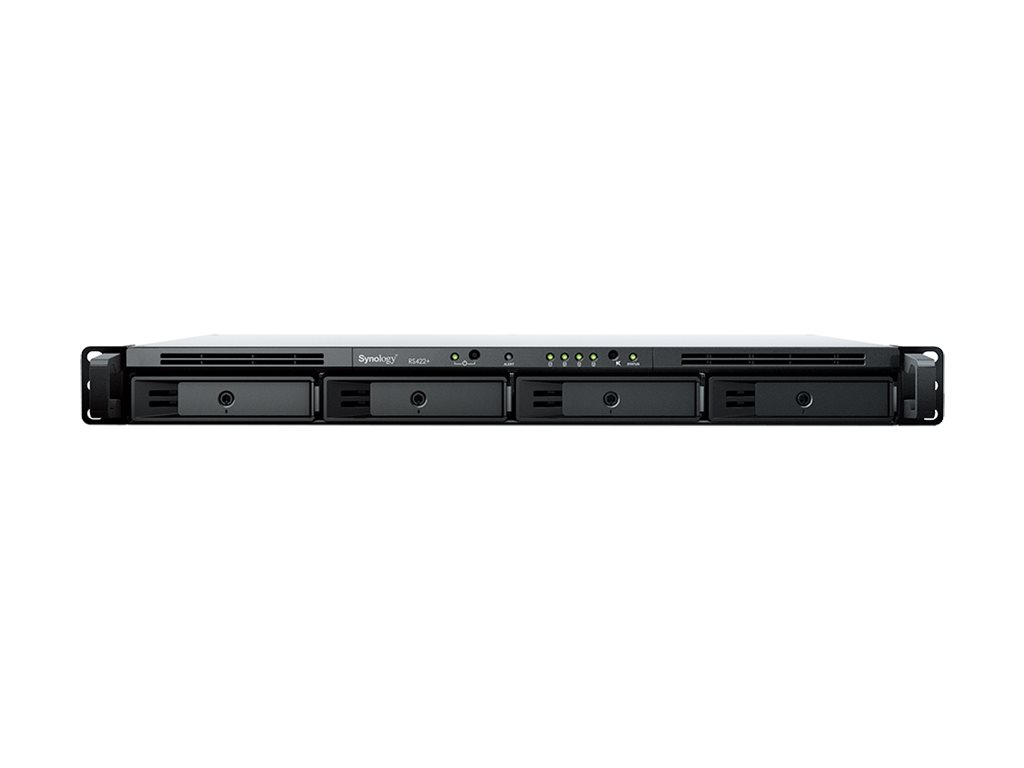 Synology RackStation RS422+ - NAS-Server - 4 Schächte - Rack - einbaufähig - SATA 6Gb/s - RAID RAID 0, 1, 5, 6, 10, JBOD - RAM 2 GB - Gigabit Ethernet - iSCSI Support - 1U