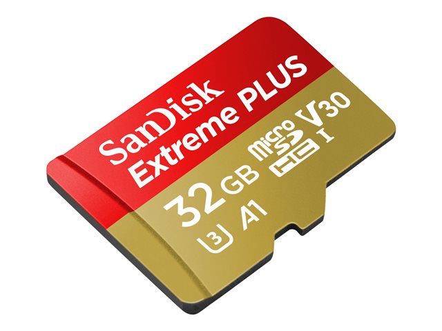 SanDisk Extreme PLUS - Flash-Speicherkarte - 32 GB - microSDHC UHS-I
