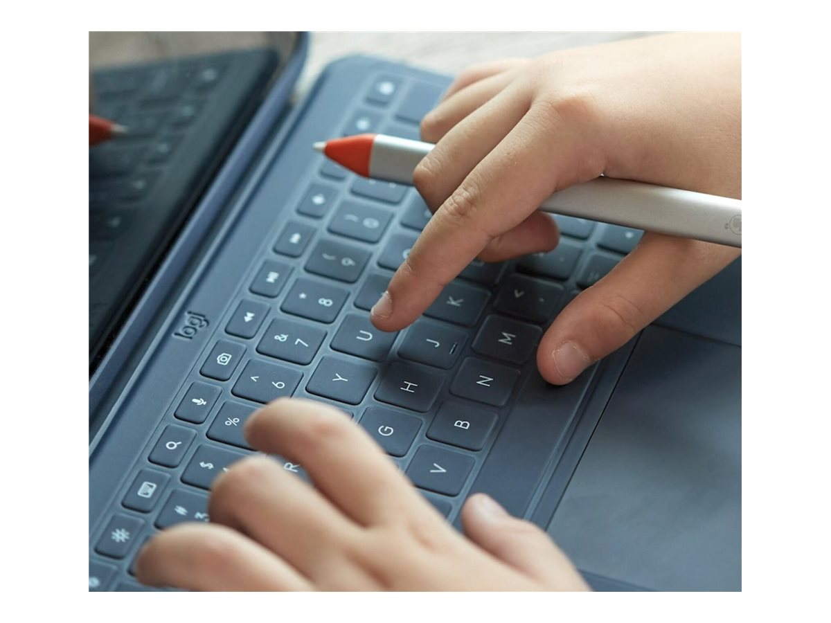 Logitech Rugged Combo 4 - Tastatur und Foliohülle - Classic Blue Eingabegerät