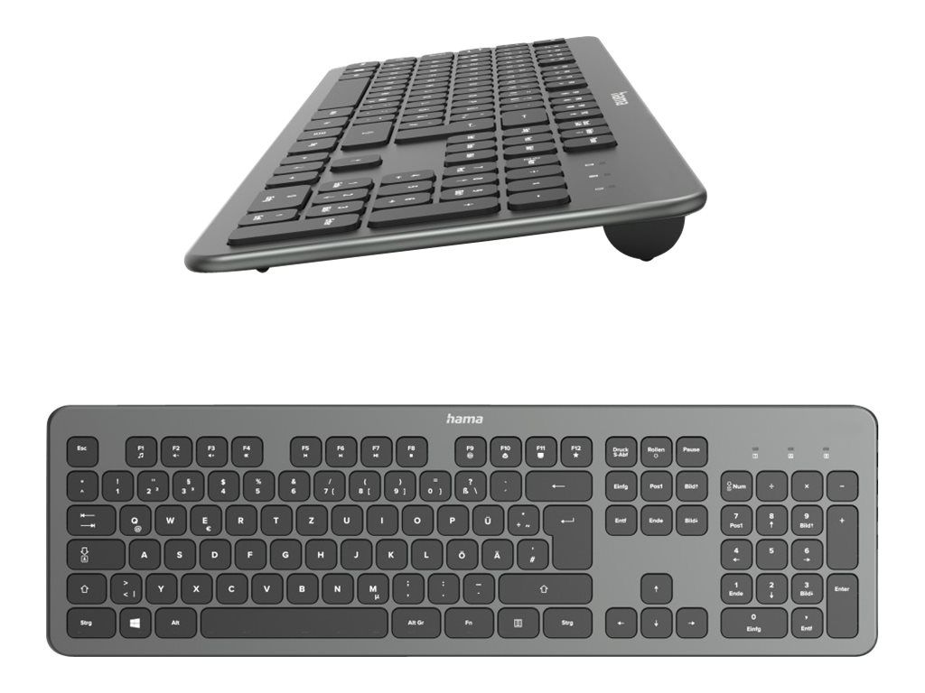 Hama "KW-700" - Tastenfeld - QWERTZ - Deutsch - Schwarz
Anthrazit Eingabegerät