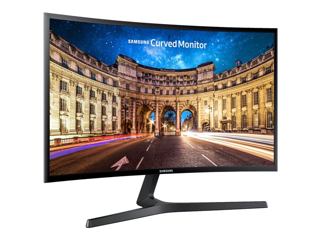 Samsung C24F396FHR - LED-Monitor - gebogen - 59 cm (24") (23.5" sichtbar) - 1920 x 1080 Full HD (1080p) @ 60 Hz - VA - 250 cd/m² - 3000:1 - 4 ms - HDMI, VGA - Shiny Black