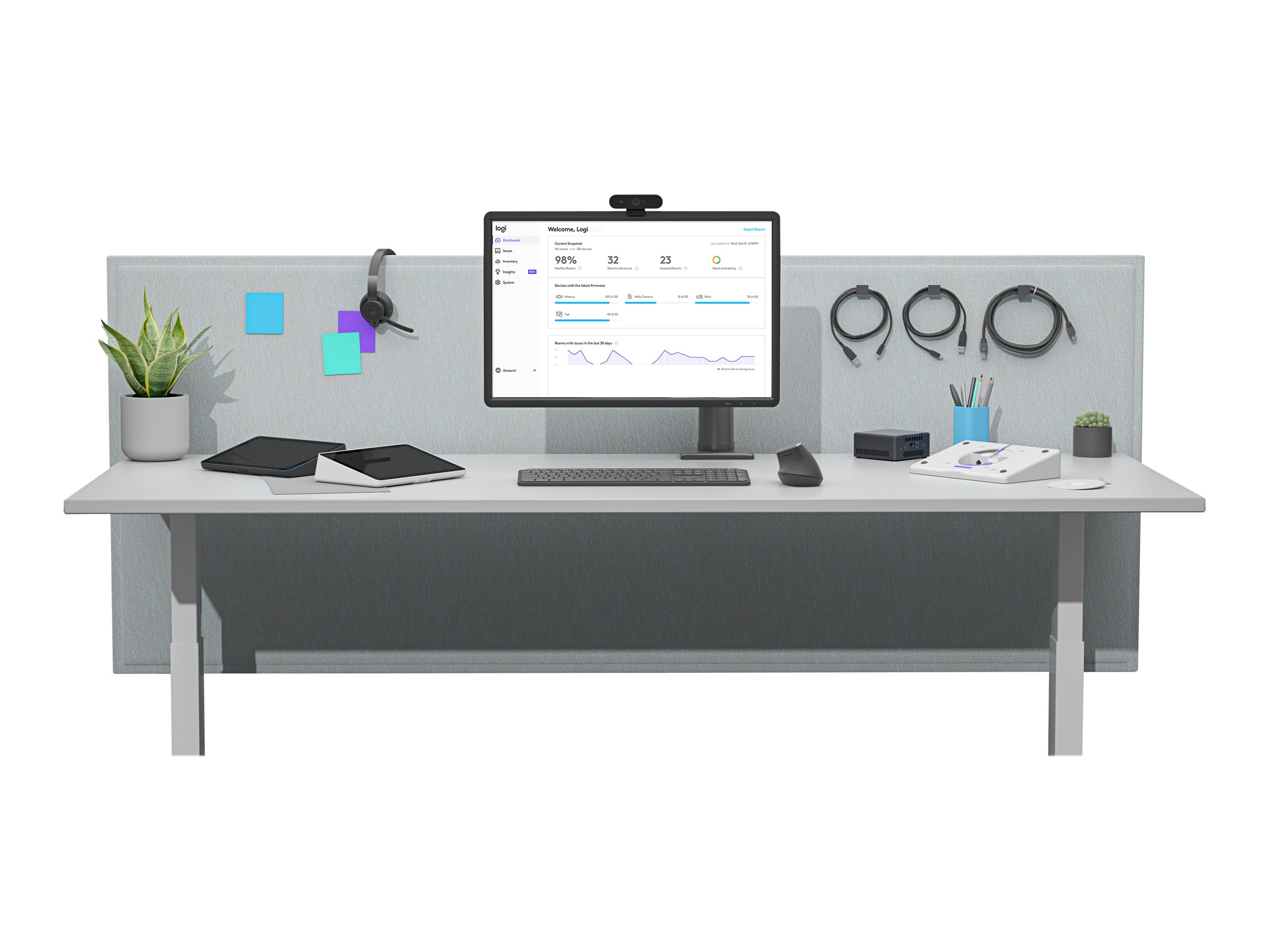 Logitech Tap IP - Videokonferenzkomponente - weiß
