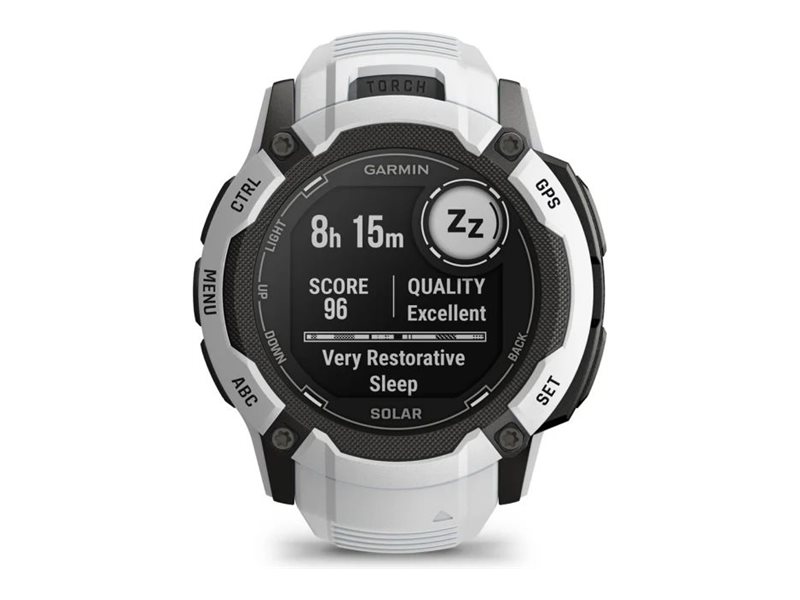 Garmin Instinct 2X Solar - faserverstärktes Polymer - Ja intelligente Uhr mit Band - 64 MB - Steinweiß