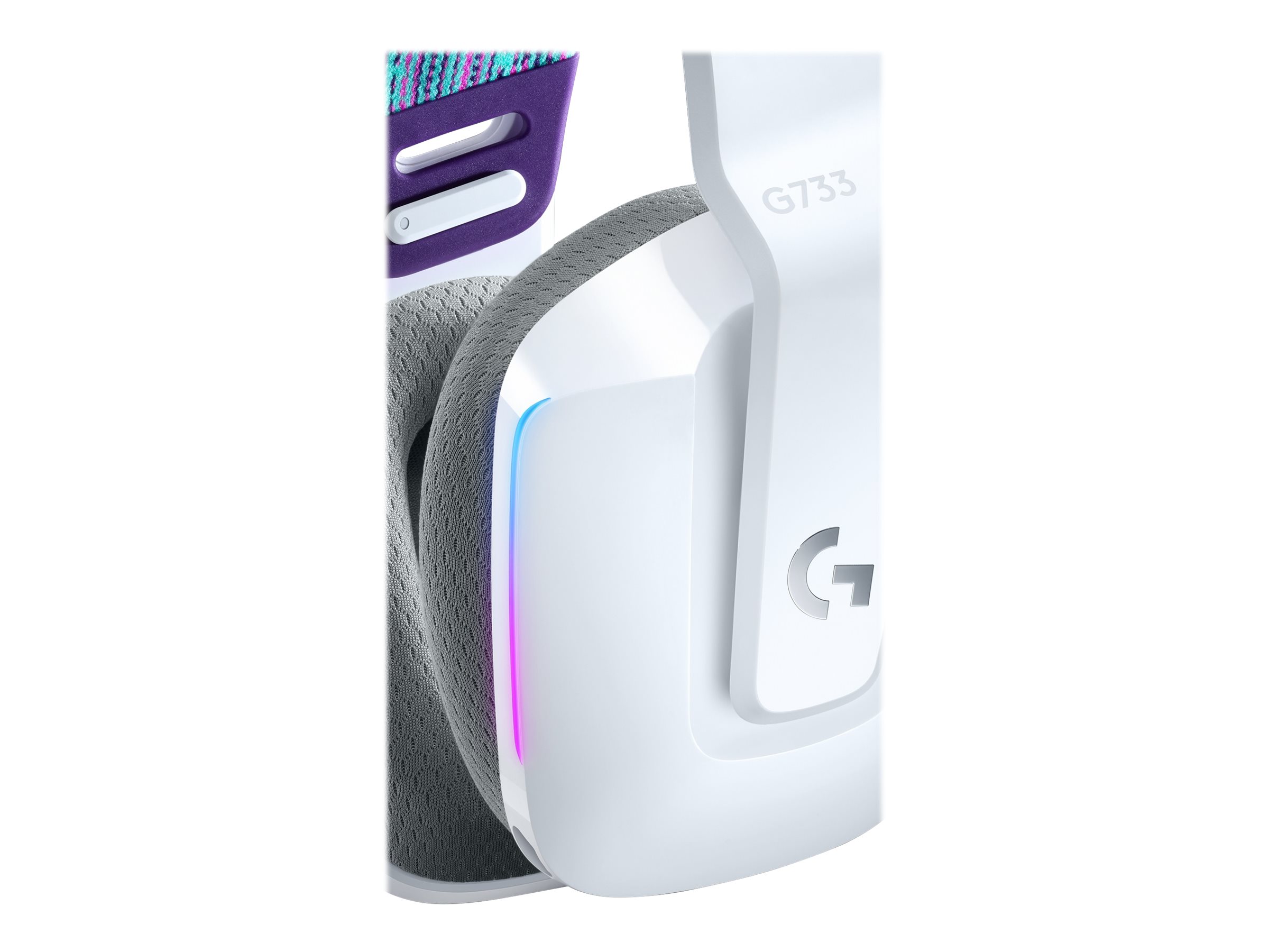 Logitech G G733 LIGHTSPEED Wireless RGB Gaming Headset - Headset - ohrumschließend - 2,4 GHz - kabellos - weiß