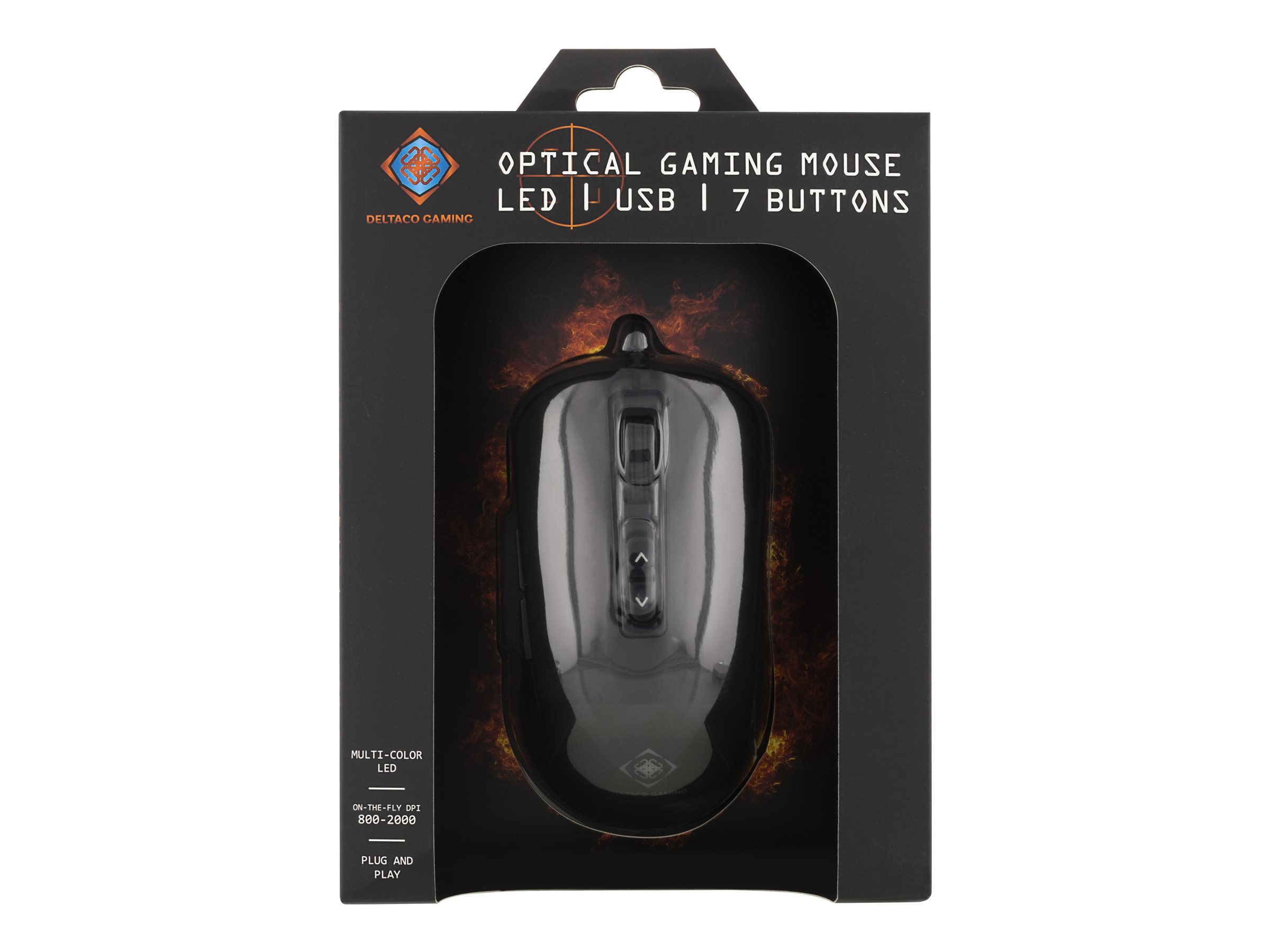 DELTACO GAMING - Maus - USB - Schwarz