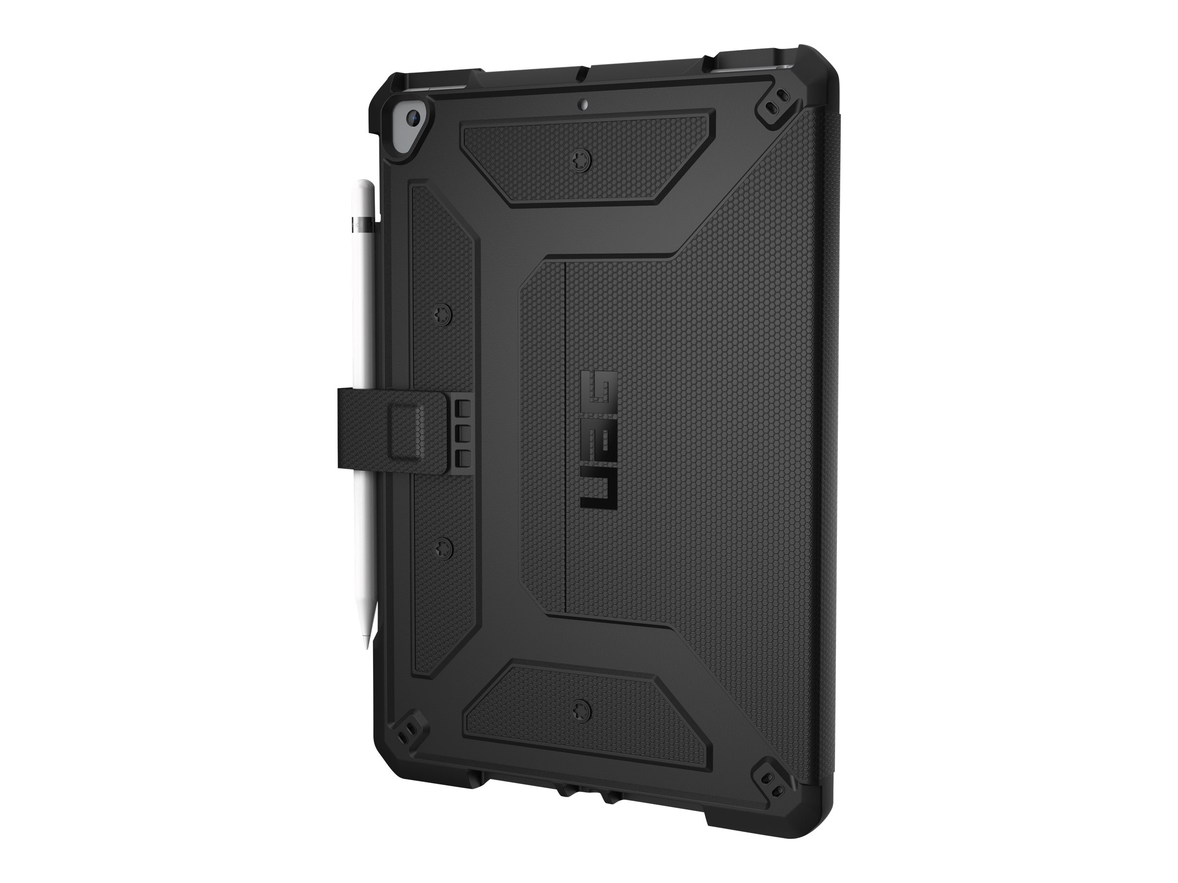 UAG Rugged Case for iPad 10.2-in (7/8 Gen, 2019/2020) - Metropolis Black - Flip-Hülle für Tablet - composite - Schwarz - 10.2" - für Apple 10.2-inch iPad (7. Generation, 8. Generation)