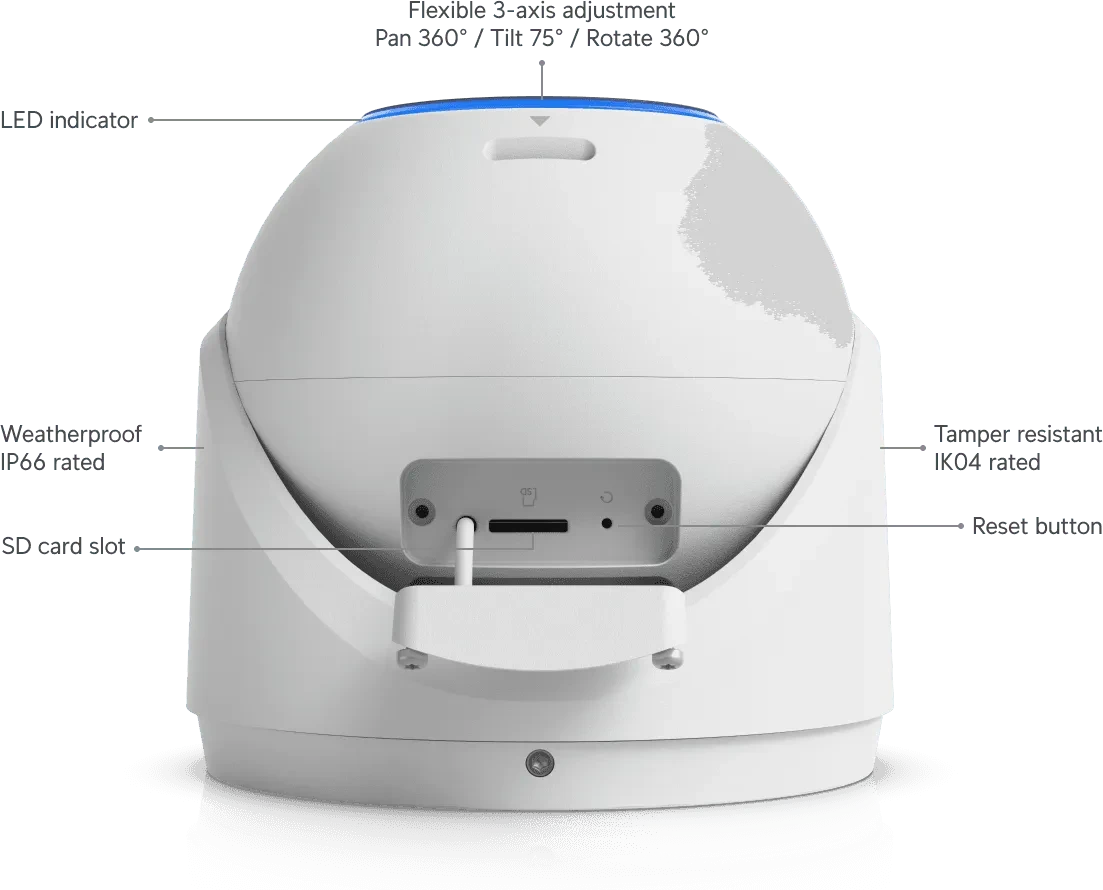 Ubiquiti UniFi Protect G6 Pro Turret White (UVC-G6-Pro-Turret-W)