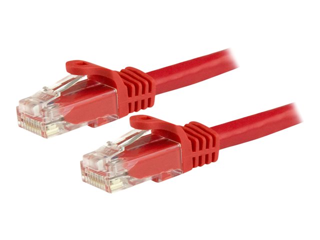 StarTech.com 3m Cat6 UTP RJ45 Gigabit Patchkabel Snagless - Cat 6 Netzwerkkabel mit Schutzmanschette - Cat.6 Patch-Kabel - Rot - Patch-Kabel - RJ-45 (M) zu RJ-45 (M) - 3 m - UTP - CAT 6 - geformt, ohne Haken - Rot