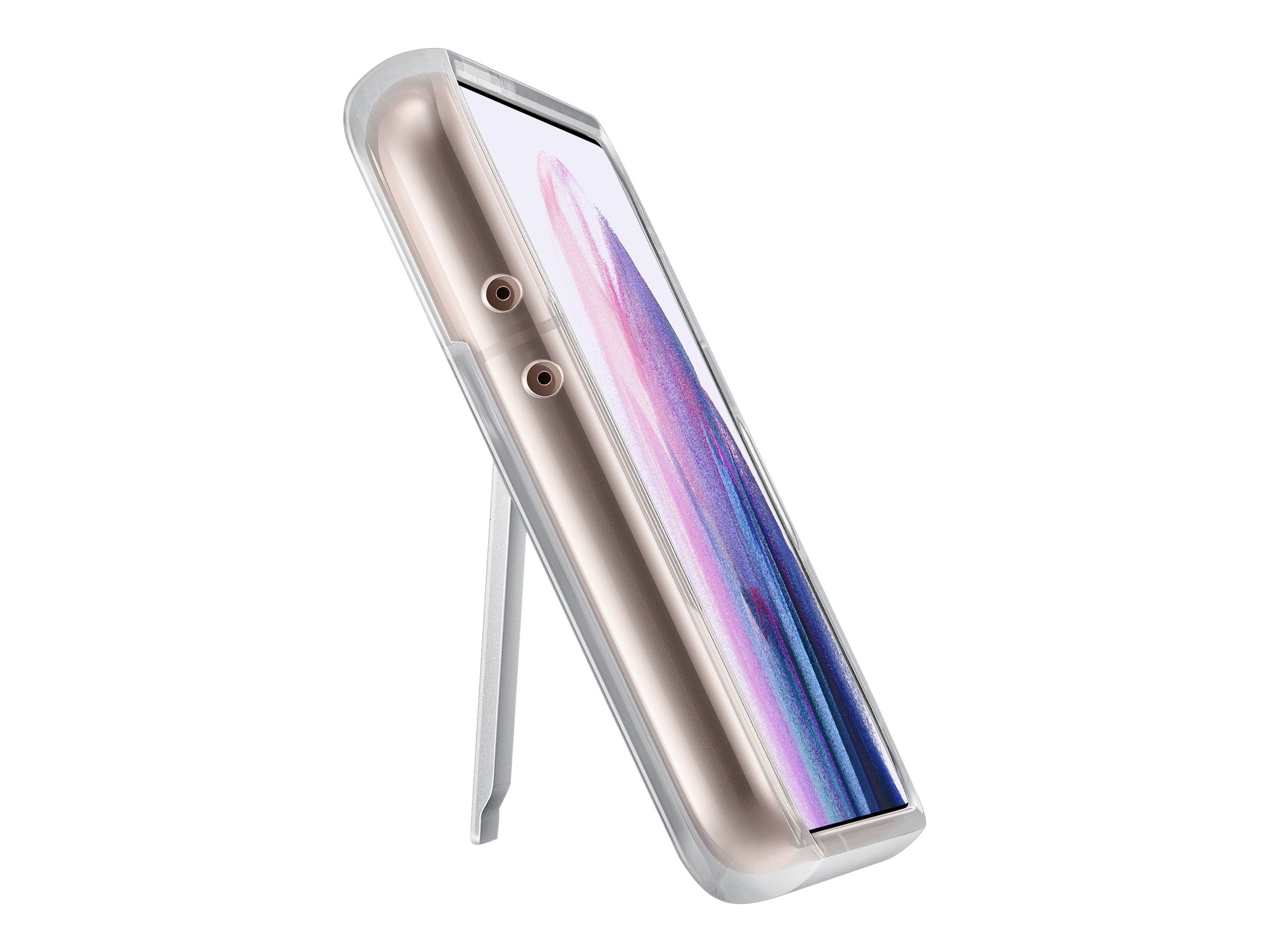 Samsung Clear Standing Cover EF-JG996 - Handyhülle für Galaxy S21+ 5G - Thermoplastisches Polyurethan (TPU), Polycarbonat - klar