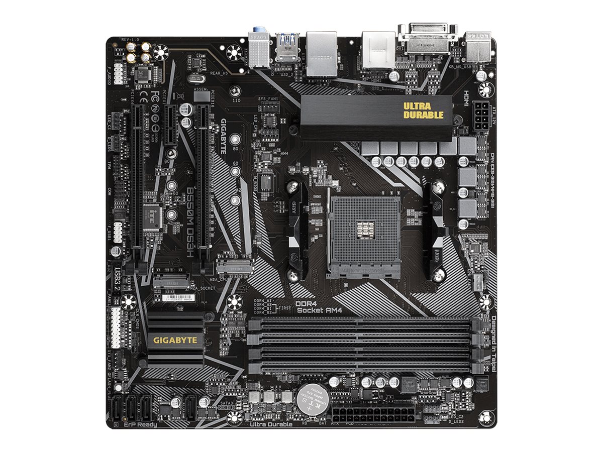 Gigabyte B550M DS3H - 1.0 - Motherboard - micro ATX - Socket AM4 - AMD B550