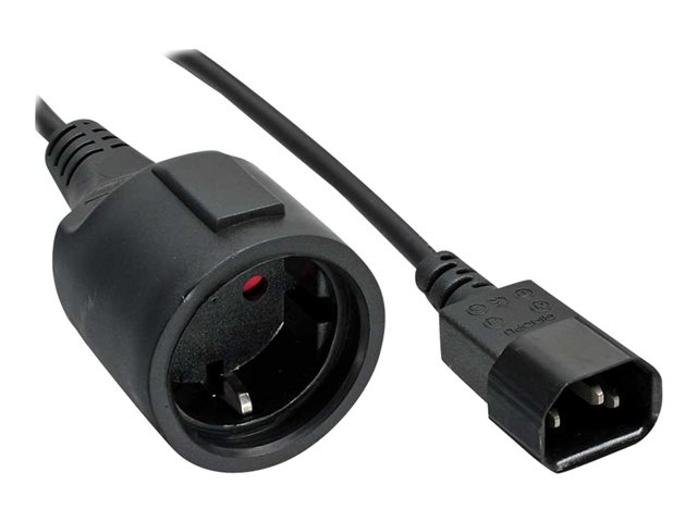 InLine - Stromkabel - IEC 60320 C14 zu power CEE 7/3 - 3 m