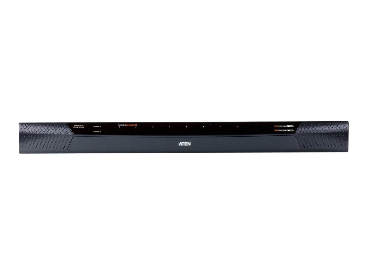 ATEN KVM over IP KN1108VA - KVM-Switch - managed - 8 x KVM port(s) - 1 lokaler Benutzer - 1 IP-Benutzer - Desktop, an Rack montierbar