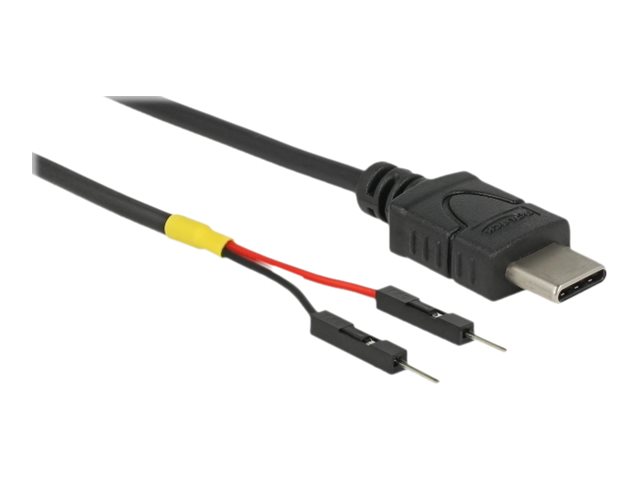 Delock - USB- / Stromkabel - 24 pin USB-C (M) zu 2-poliger USB-Header (M) getrennt - 20 cm - Schwarz