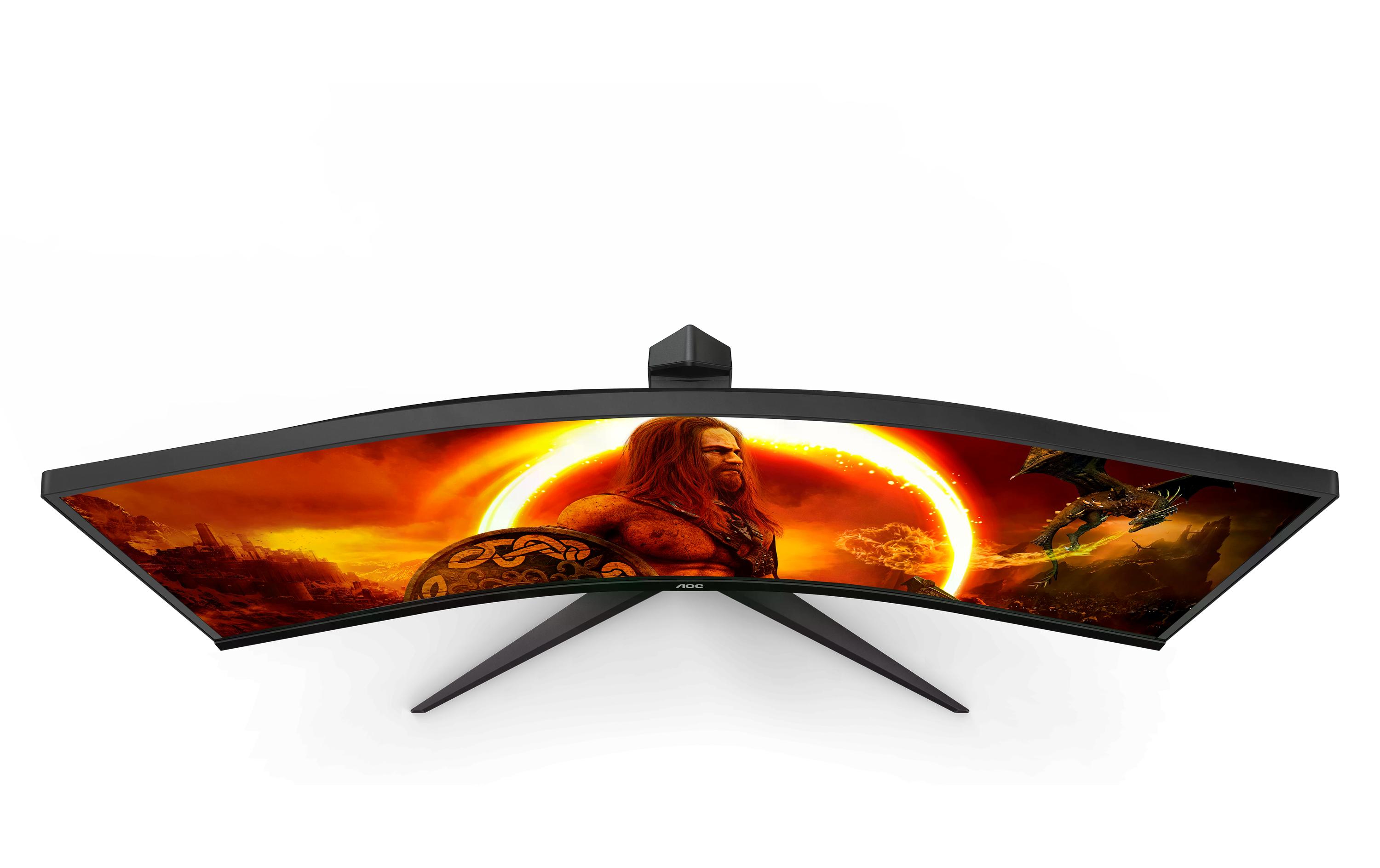 AOC Gaming CU34G2XE/BK - LED-Monitor - Gaming - gebogen - 86.4 cm (34") - 3440 x 1440 WQHD @ 144 Hz - VA - 4000:1 - HDR10 - 1 ms - HDMI, DisplayPort - Schwarz, Rot