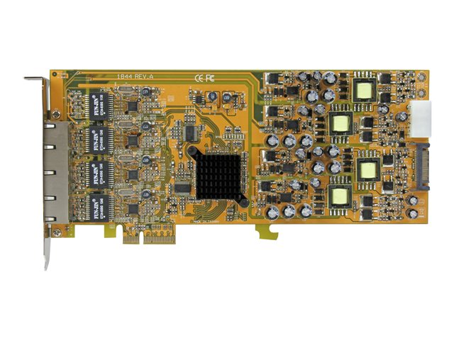 StarTech.com 4 Port Gigabit Power over Ethernet PCI Express Netzwerkkarte - PSE / PoE PCIe NIC - 4-fach (Quad) PCI-e Karte - Netzwerkadapter - PCIe x4 - Gigabit Ethernet x 4