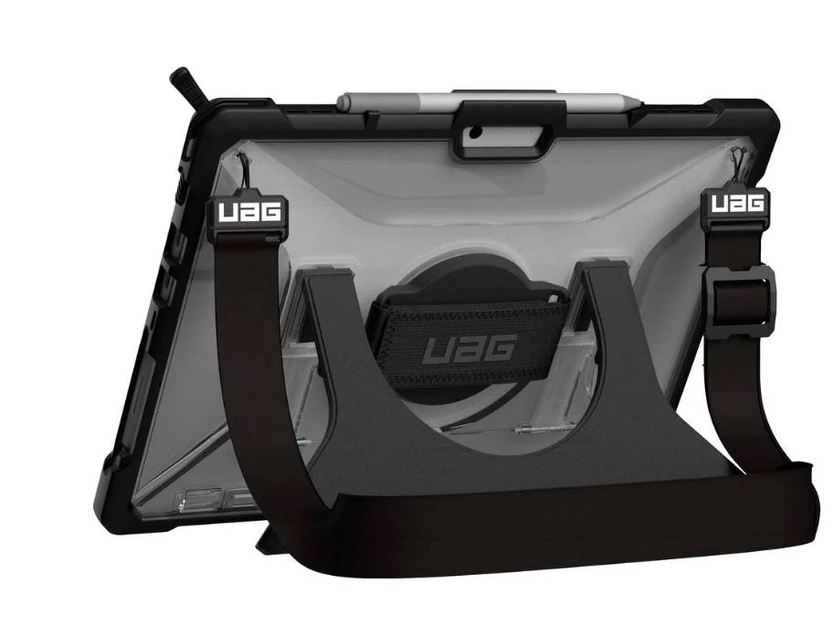 UAG Plasma Series Rugged Case for Surface Pro 9 - Plasma Series w/ Handstrap and Shoulder Strap- Clear - hintere Abdeckung für Tablet