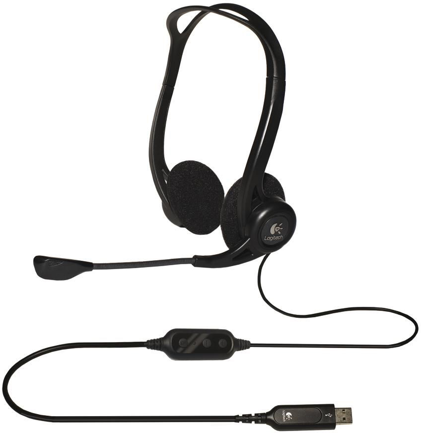 Logitech 960 USB Headset, On-Ear, Schwarz, Kabelgebunden, (981-000100)