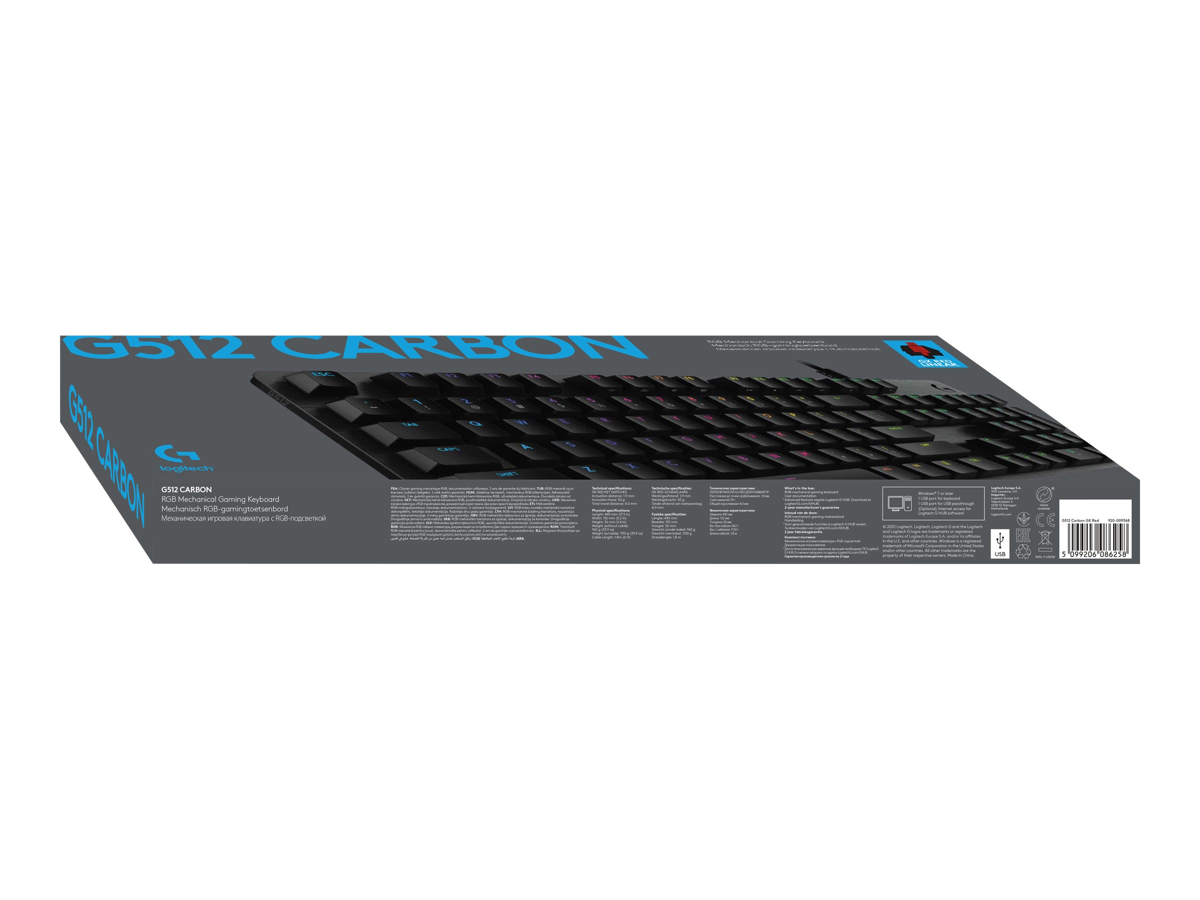 Logitech Gaming G512 - Tastatur - US International - Kohle Eingabegerät