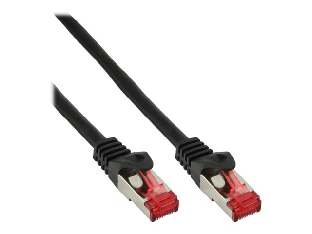 InLine - Patch-Kabel - RJ-45 (M) zu RJ-45 (M) - 2 m - SSTP-Kabel - CAT 6 - geformt - Schwarz