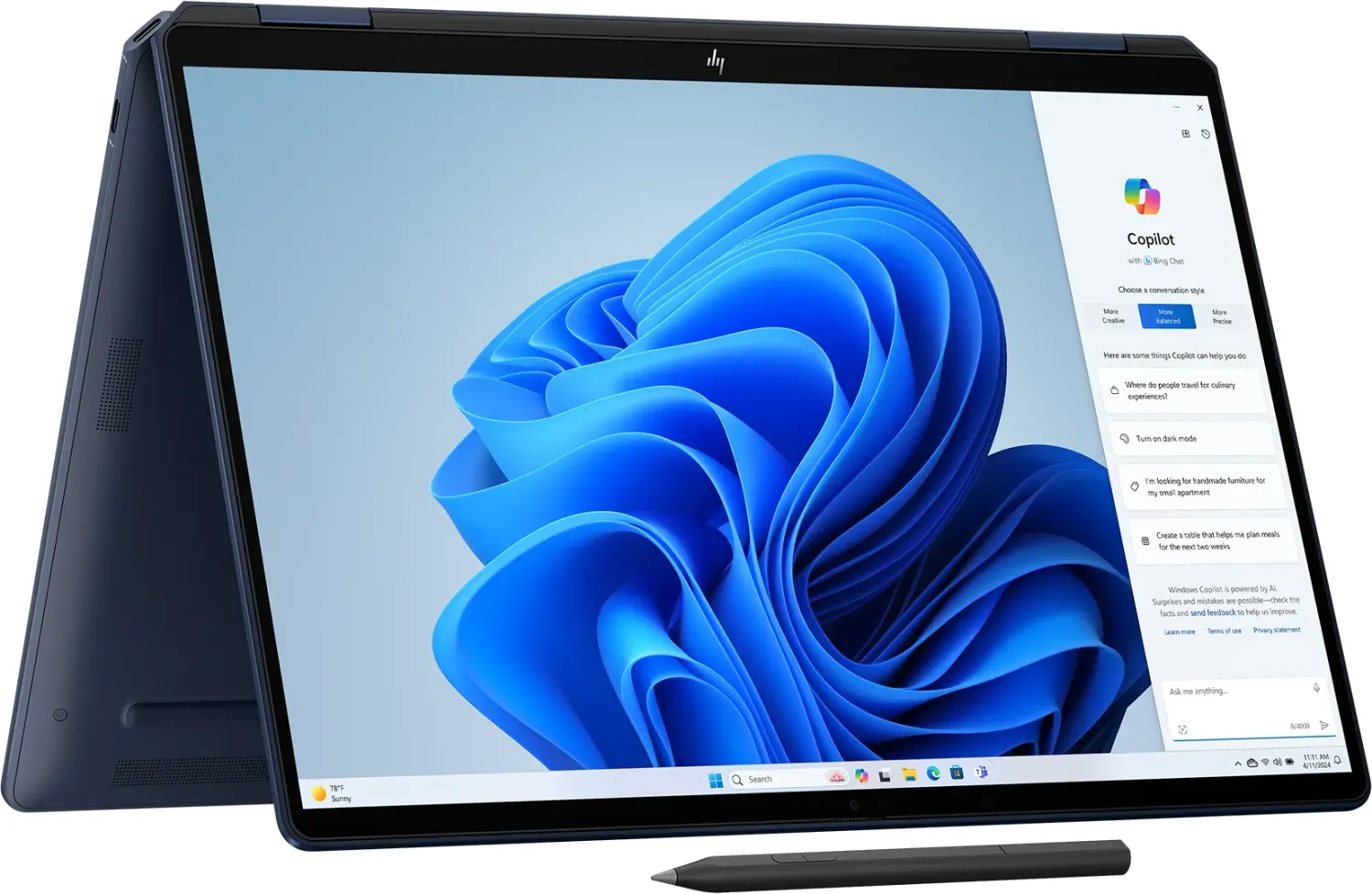 HP OmniBook Ultra Flip 14-fh0173ng inkl. HDMI Adapter & Pen 14" 2.8k OLED Touch 120Hz, Intel Core Ultra 7 258V, 32GB RAM, 1TB SSD, Windows 11 