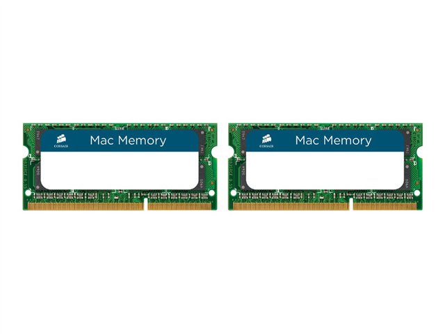 CORSAIR Mac Memory - DDR3 - Kit - 8 GB: 2 x 4 GB - SO DIMM 204-PIN - 1333 MHz / PC3-10666 - ungepuffert