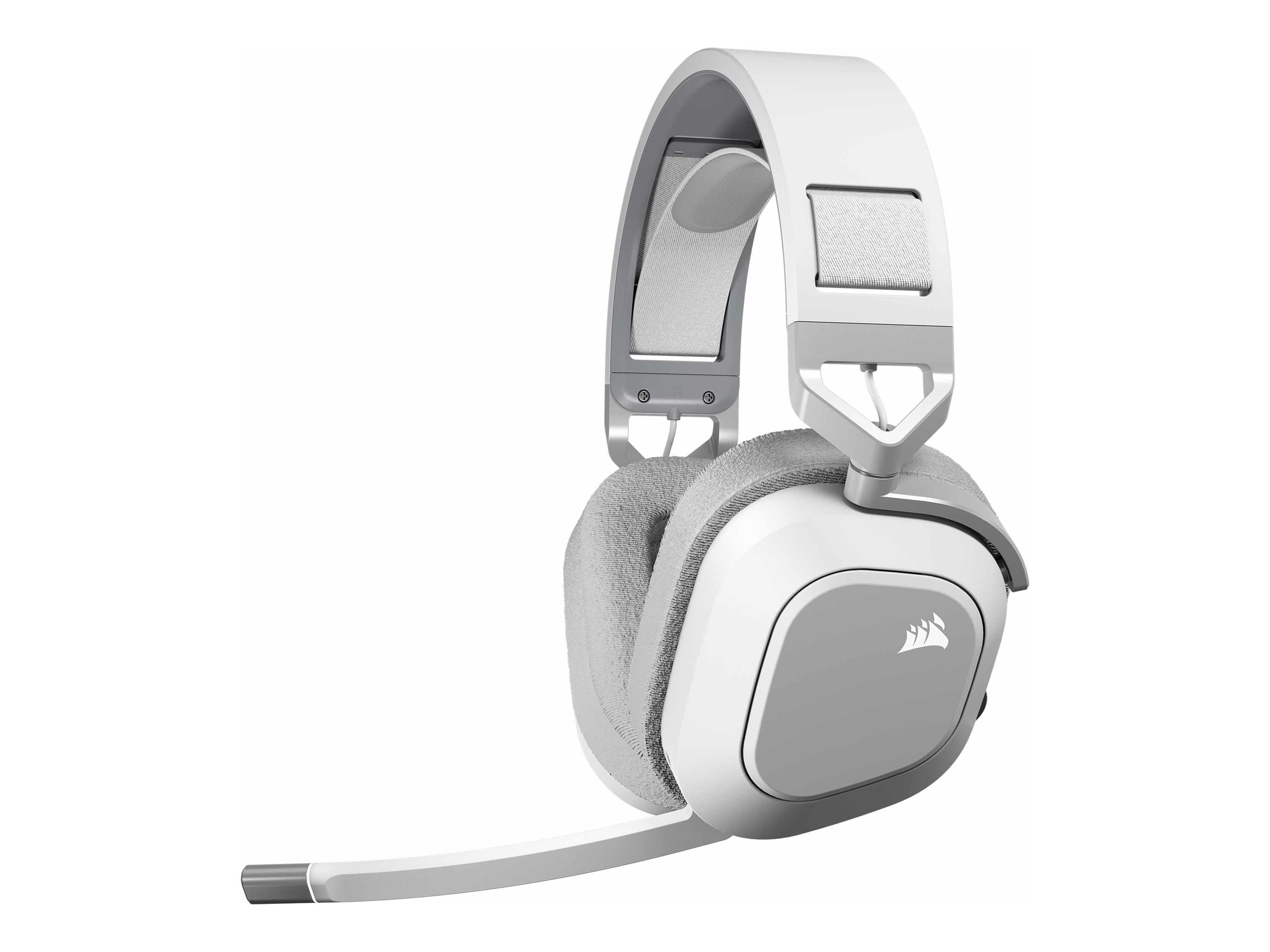 CORSAIR Gaming HS80 MAX WIRELESS - Headset - ohrumschließend - 2,4 GHz - kabellos - USB - weiß