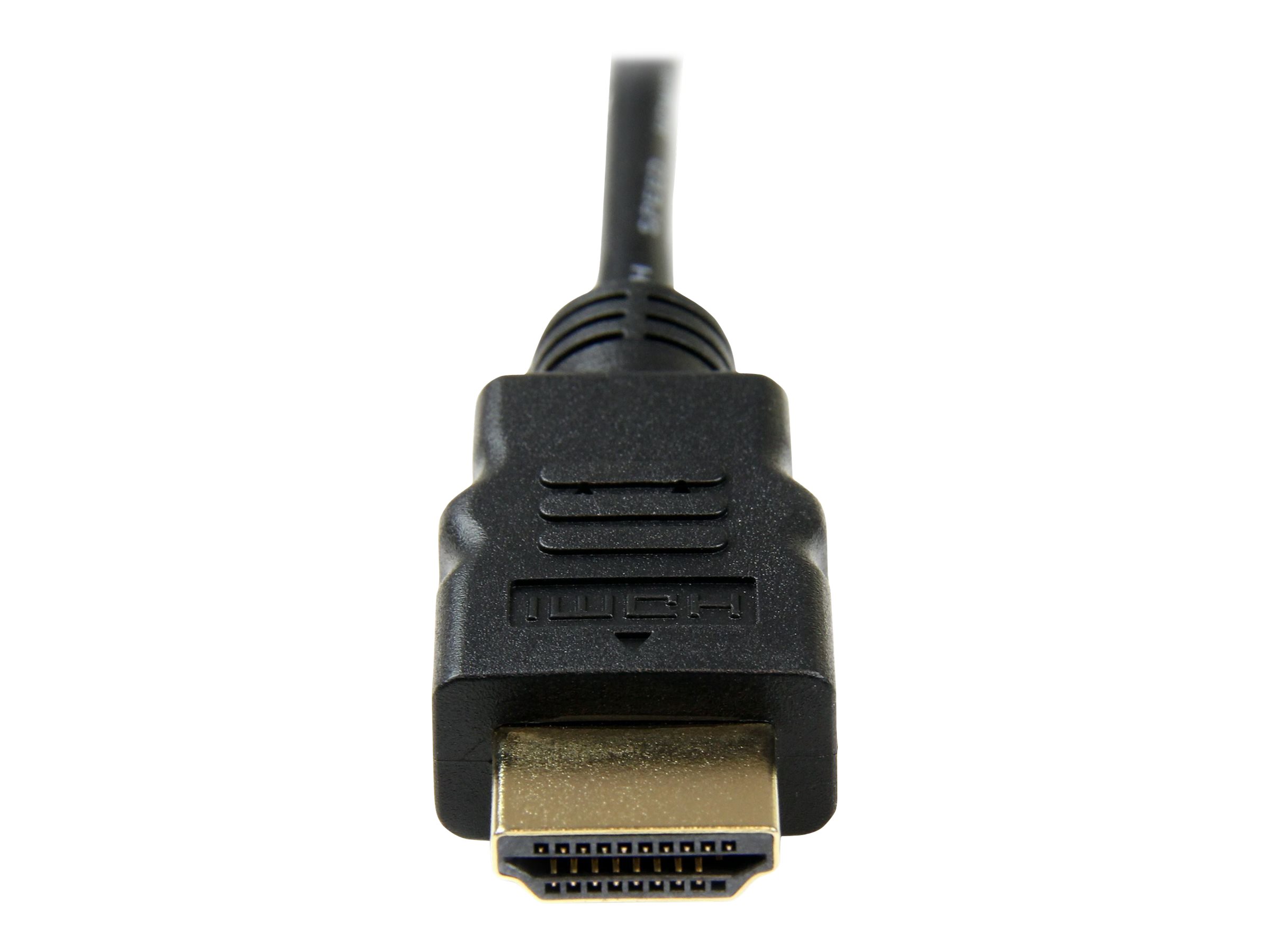 StarTech.com 2 m High Speed HDMI-Kabel mit Ethernet - HDMI auf HDMI Micro - Stecker/Stecker - HDMI-Kabel mit Ethernet - HDMI männlich zu 19 pin micro HDMI Type D männlich - 2 m - Schwarz