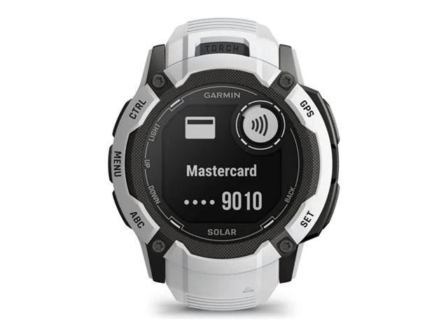 Garmin Instinct 2X Solar - faserverstärktes Polymer - Ja intelligente Uhr mit Band - 64 MB - Steinweiß
