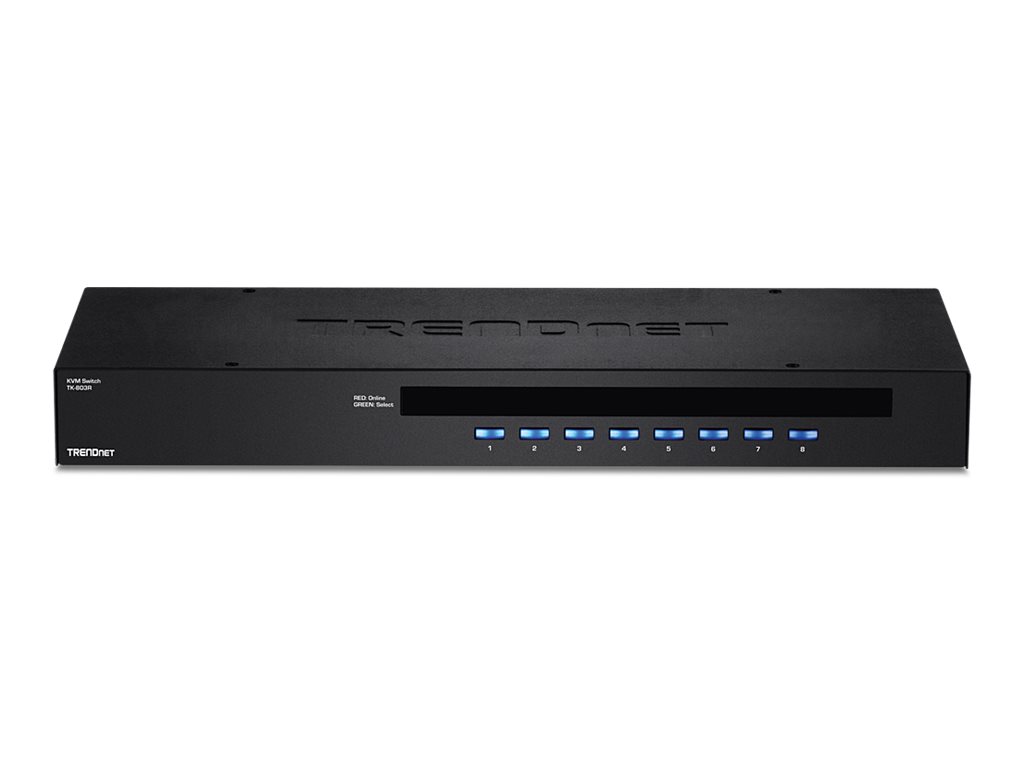TRENDnet TK 803R - KVM-Switch - 8 x KVM port(s) - 1 lokaler Benutzer - an Rack montierbar - TAA-konform
