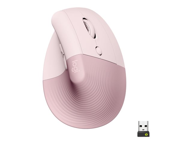 Logitech Lift Vertical Ergonomic Mouse - vertikale Maus - Bluetooth
2.4 GHz - rosé