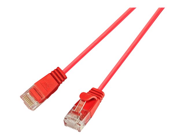 Wirewin Slim Light - Patch-Kabel - RJ-45 (M) bis RJ-45 (M) - 3 m - UTP - CAT 6 - geschirmt, ohne Haken, verseilt - Rot
