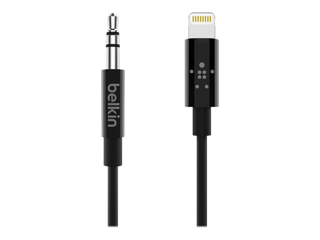 Belkin - Kabel Lightning auf Kopfhöreranschluss - Lightning männlich zu mini-phone stereo 3.5 mm männlich - 91.4 cm - Schwarz