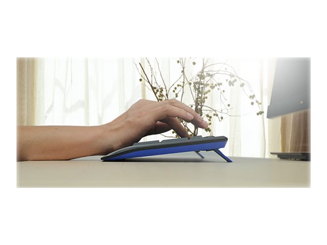 Logitech Wireless Combo MK345 - Tastatur-und-Maus-Set - kabellos - 2.4 GHz - Französisch - Schwarz, Blau