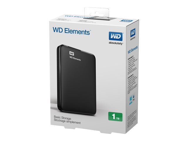 WD Elements Portable WDBUZG0010BBK - Festplatte - 1 TB - USB 3.0