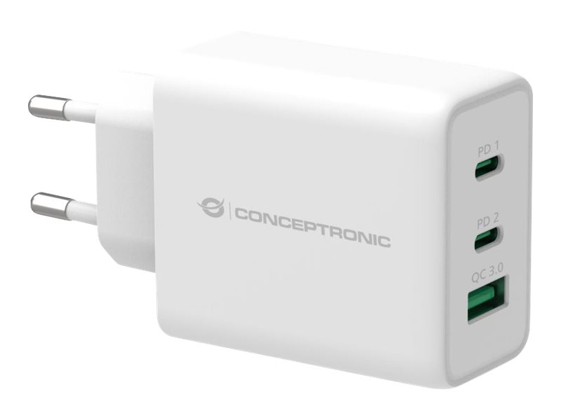 Conceptronic ALTHEA12W 3-Port 65W GaN USB PD Charger Netzteil - USB
2 x USB-C - 65 Watt