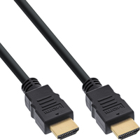 InLine HDMI Kabel - HDMI-High Speed mit Ethernet - Stecker/Stecker - schwarz - 2m - 2 m - Schwarz - 2K Unterstützung - Support von 4K 60 Hz
