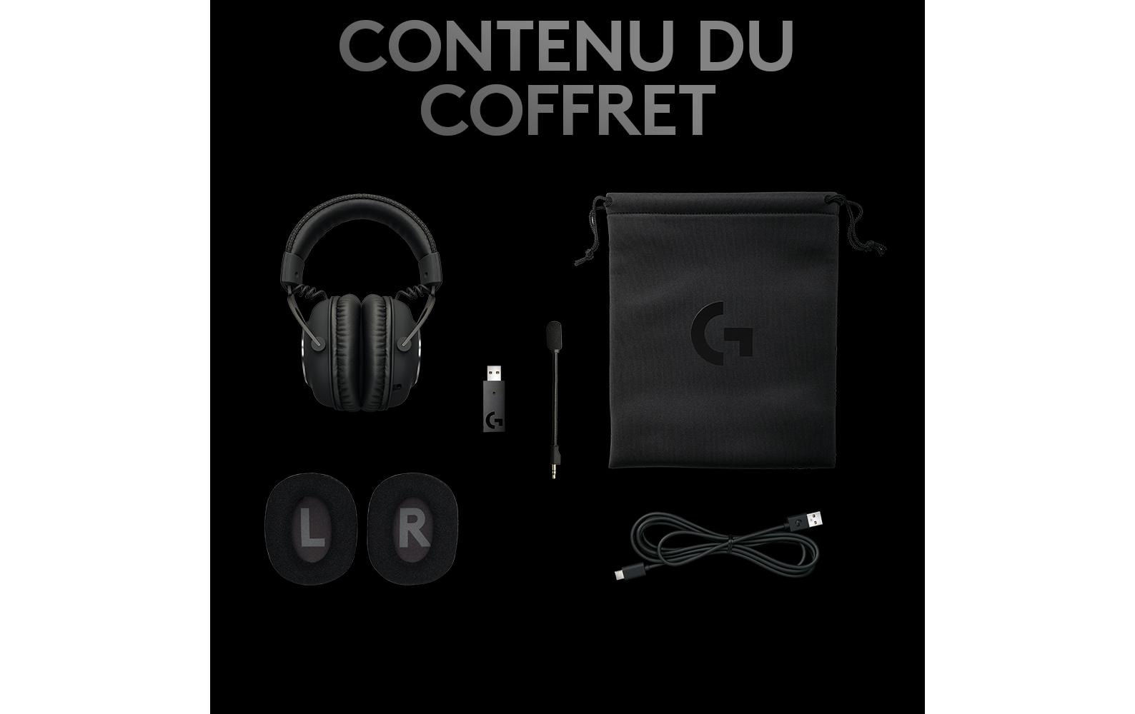 Logitech G Pro X - Headset - ohrumschließend - LIGHTSPEED - kabellos - Geräuschisolierung