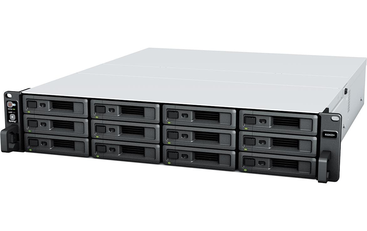 Synology RackStation RS2423+ NAS & Speicherserver Rack (2U) Eingebauter Ethernet-Anschluss Schwarz - Grau V1780B (RS2423+)