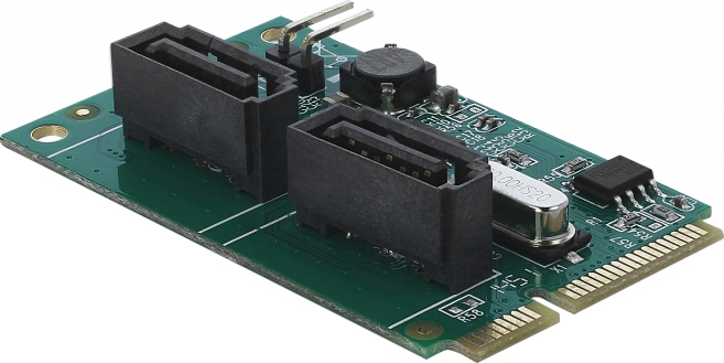 Delock - Speichercontroller (RAID) - SATA 6Gb/s - PCIe 2.0 Mini Card