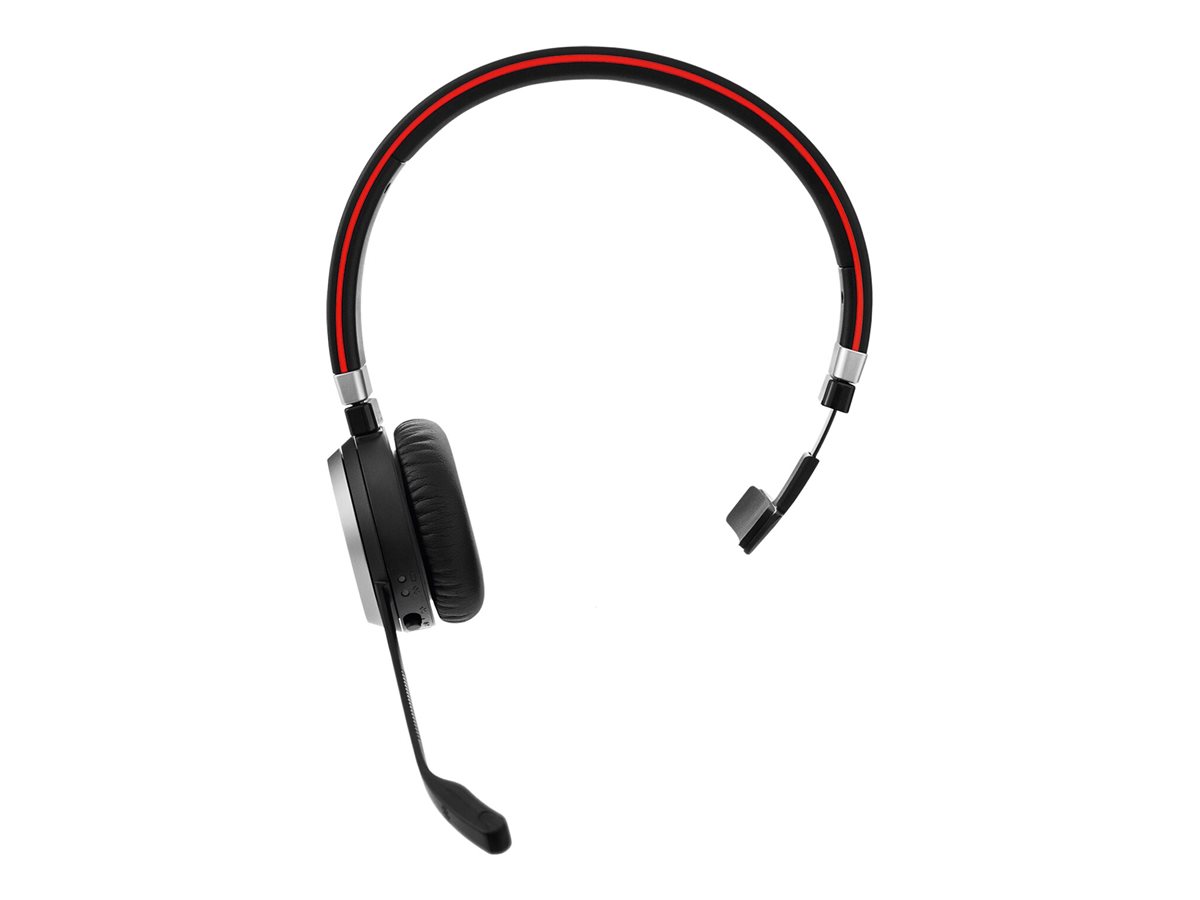 Jabra Evolve 65 SE MS Mono - Headset - On-Ear - Bluetooth - kabellos - USB - Zertifiziert für Microsoft Teams - für Jabra Evolve; LINK 380a MS