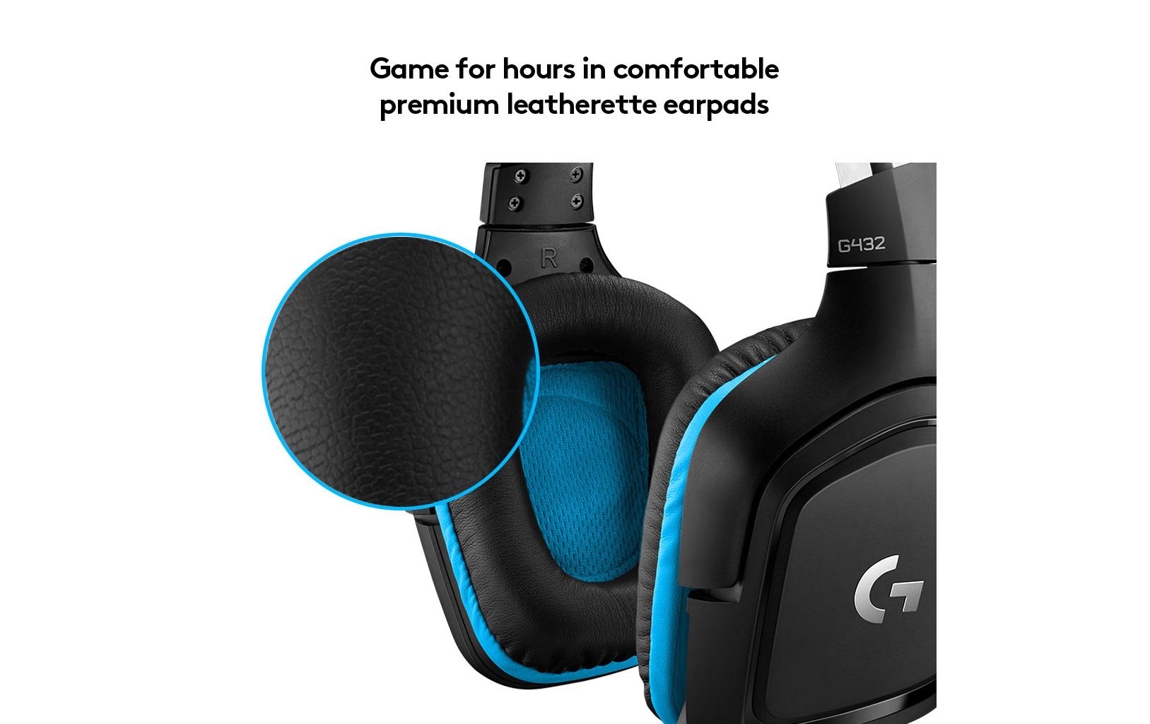 Logitech Gaming Headset G432 - Headset - 7.1-Kanal - ohrumschließend - kabelgebunden - USB, 3,5 mm Stecker - Schwarz