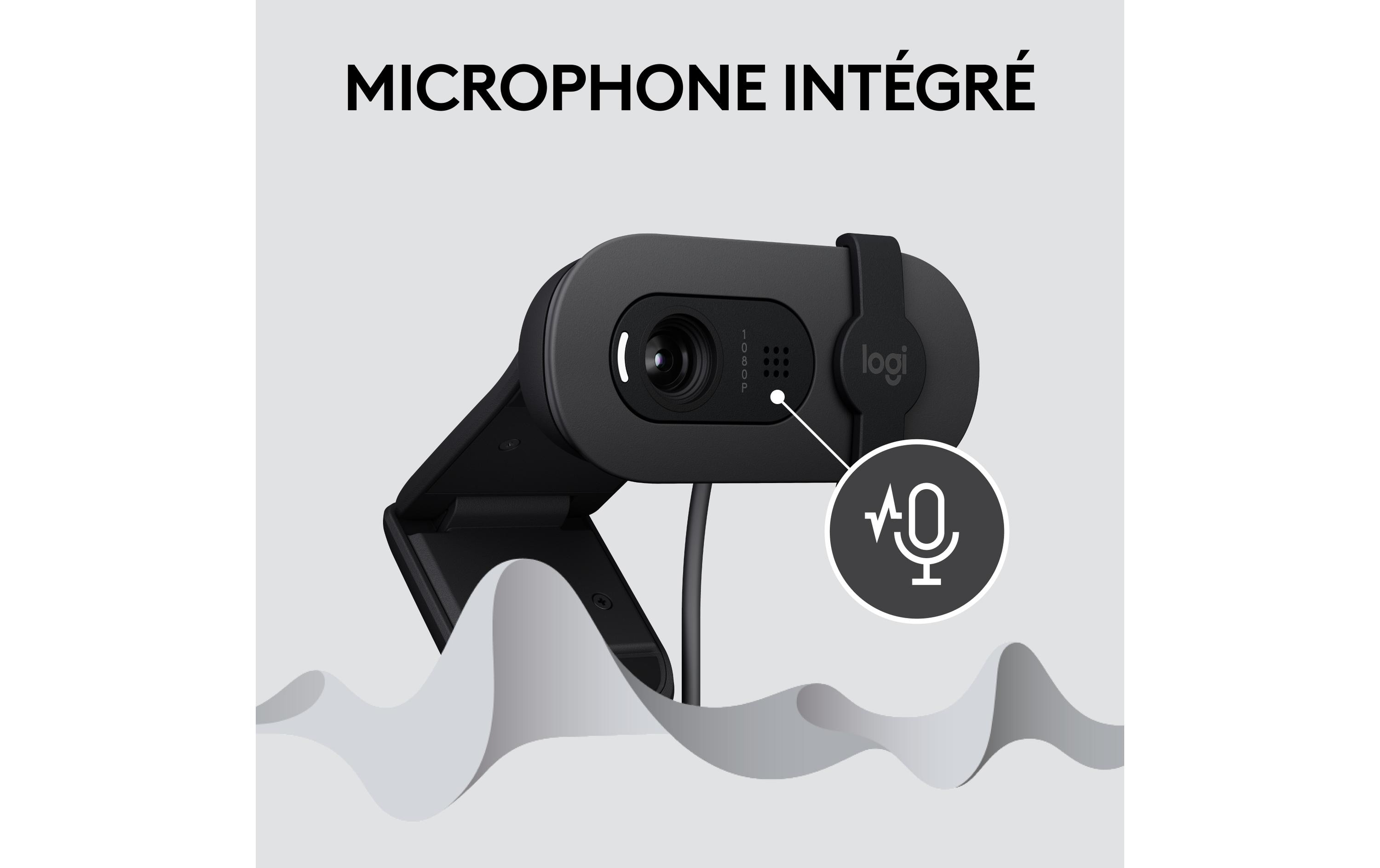 Logitech BRIO 100 - Webcam - Schwarz - 2 MP - 1920 x 1080 - 1080p, 720p - Audio - USB