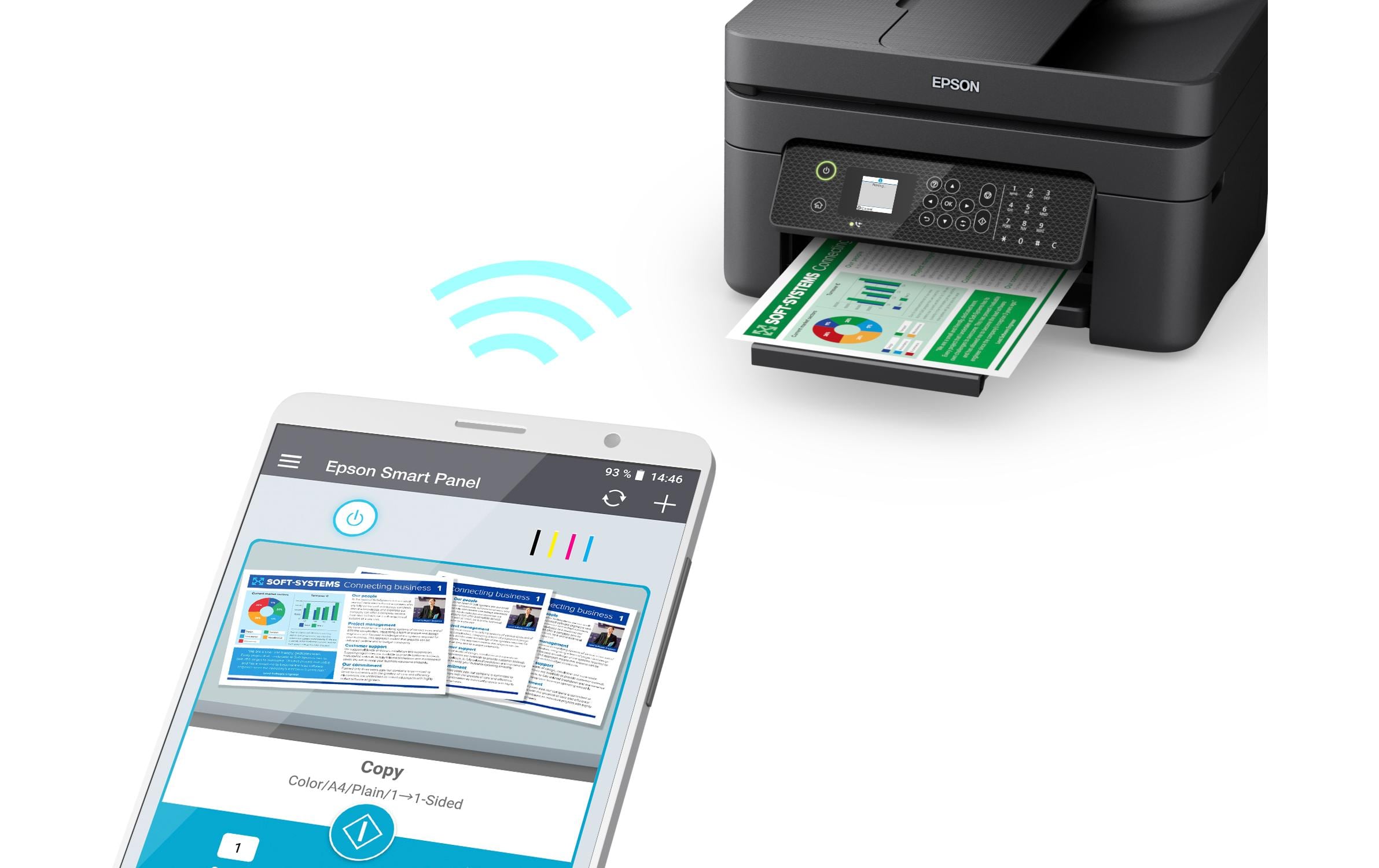 EPSON WorkForce WF-2930DWF 4 in 1 Tintenstrahl-Multifunktionsdrucker schwarz