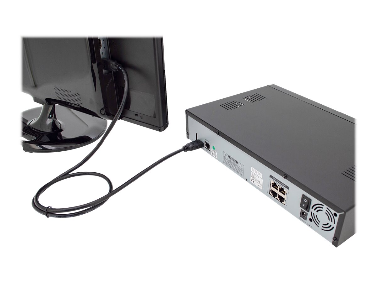 DIGITUS - HDMI-Kabel mit Ethernet - HDMI männlich zu HDMI männlich - 5 m - Schwarz - 4K Unterstützung